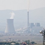 A coal-fired power plant outside of Pristina, Kosovo