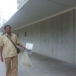 Soumya Dutta outside the World Bank headquarters in Washington, DC, August 2013.